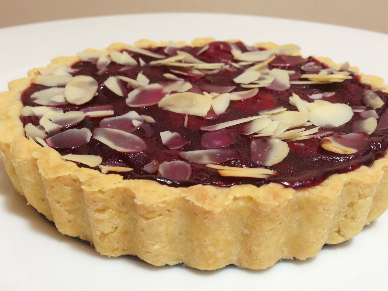 Cherry Tart with Almonds