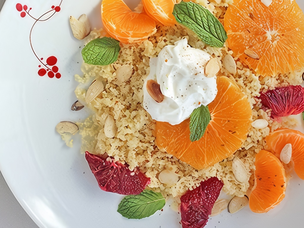 Eastern Breakfast with Couscous and Citrus