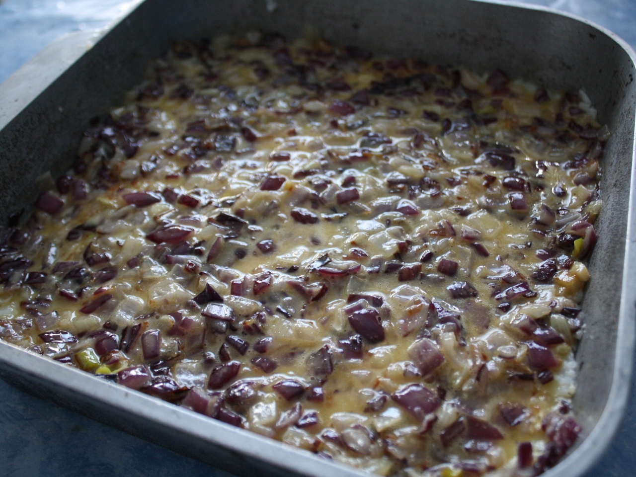 Fluffy Rice Casserole with Sausages