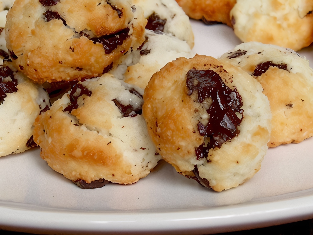 Light Coconut Macaroons with Chocolate
