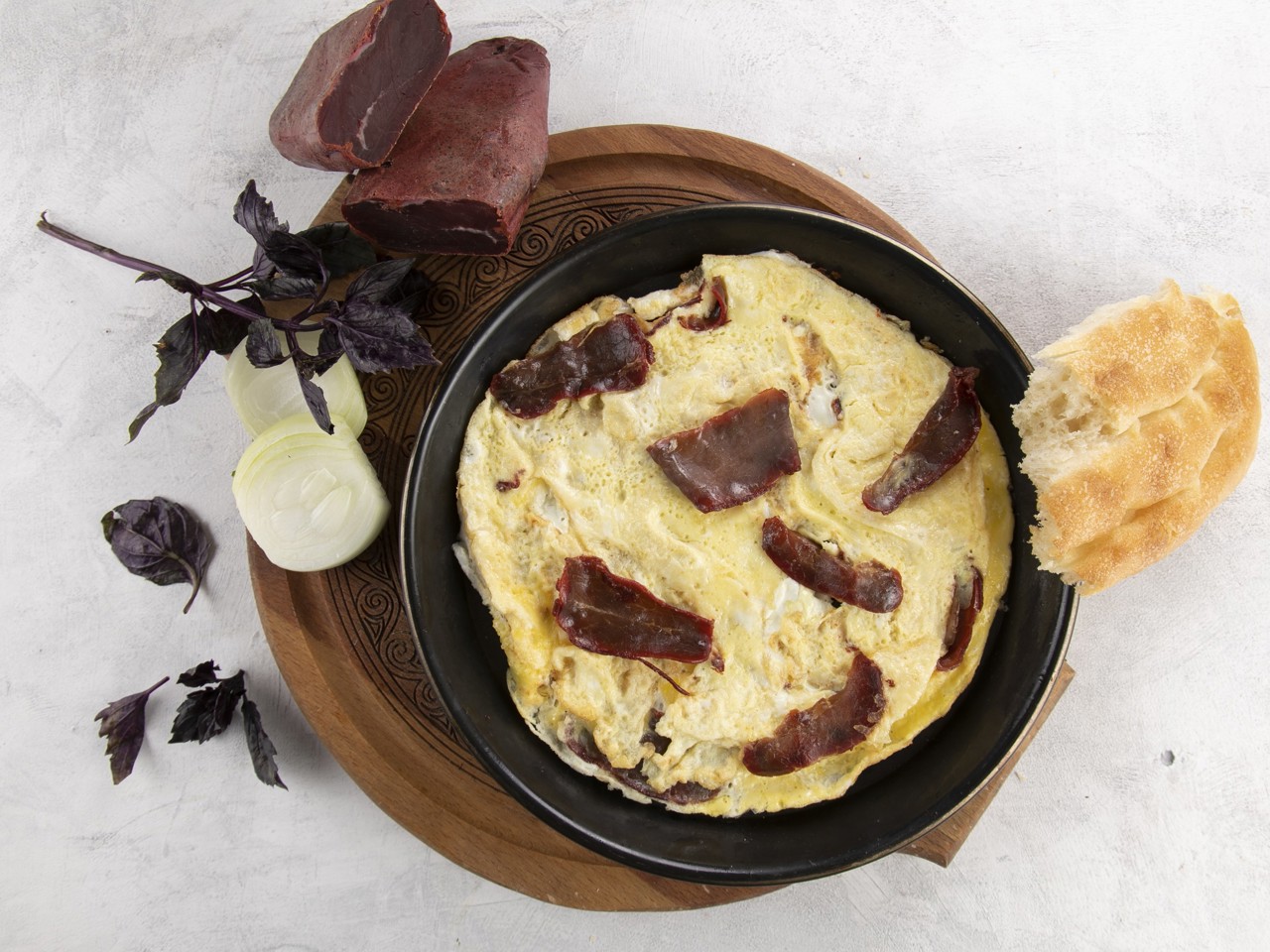 Eggs with Basturma and Clarified Butter