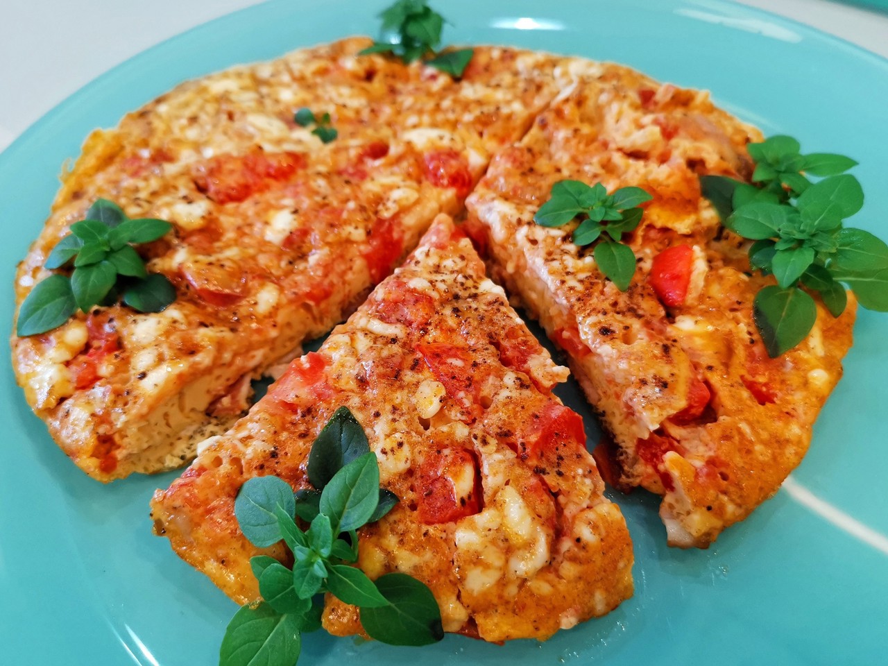 Scrambled Eggs with Bacon and Tomatoes