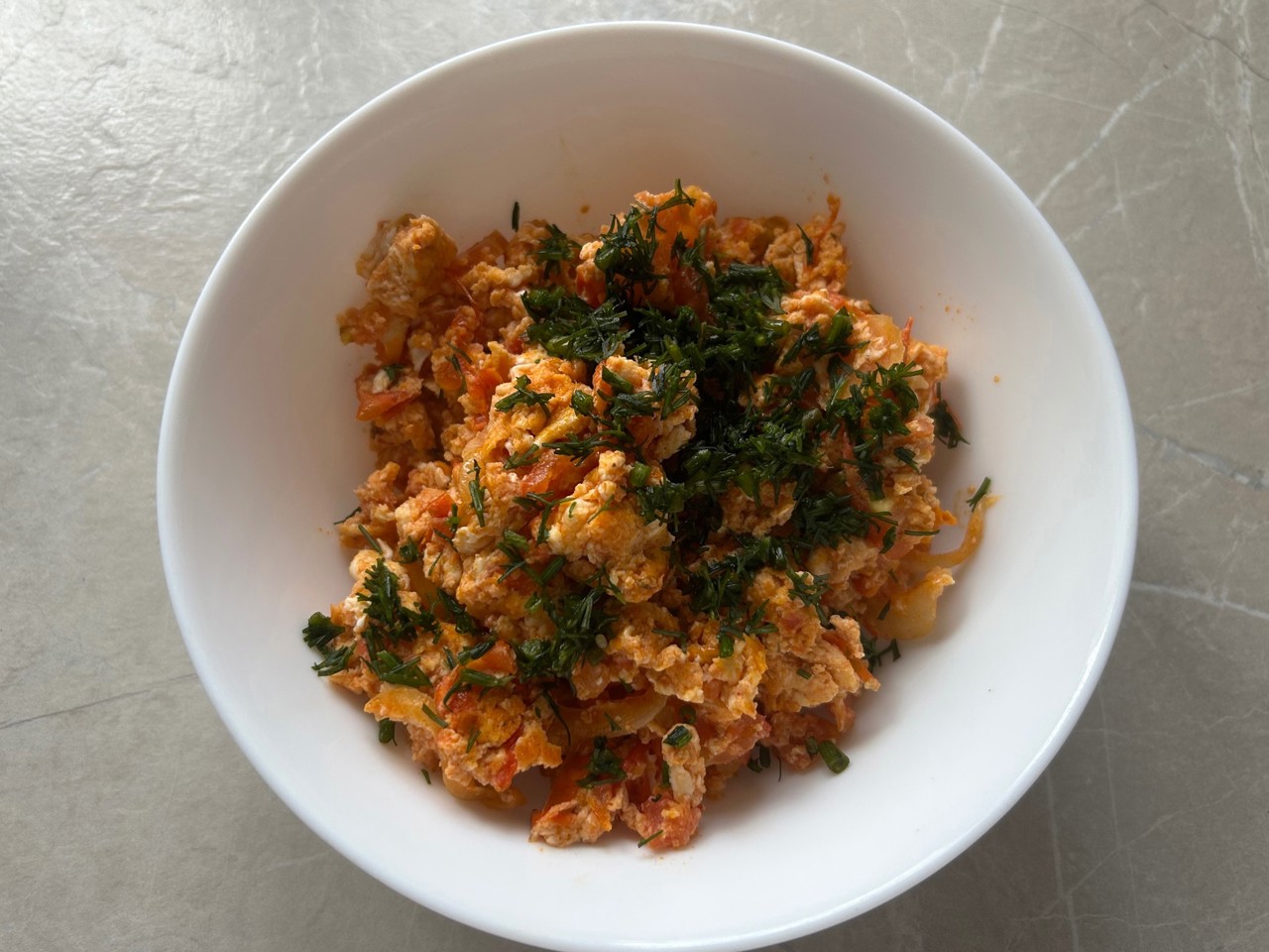 Scrambled Eggs with Tomatoes
