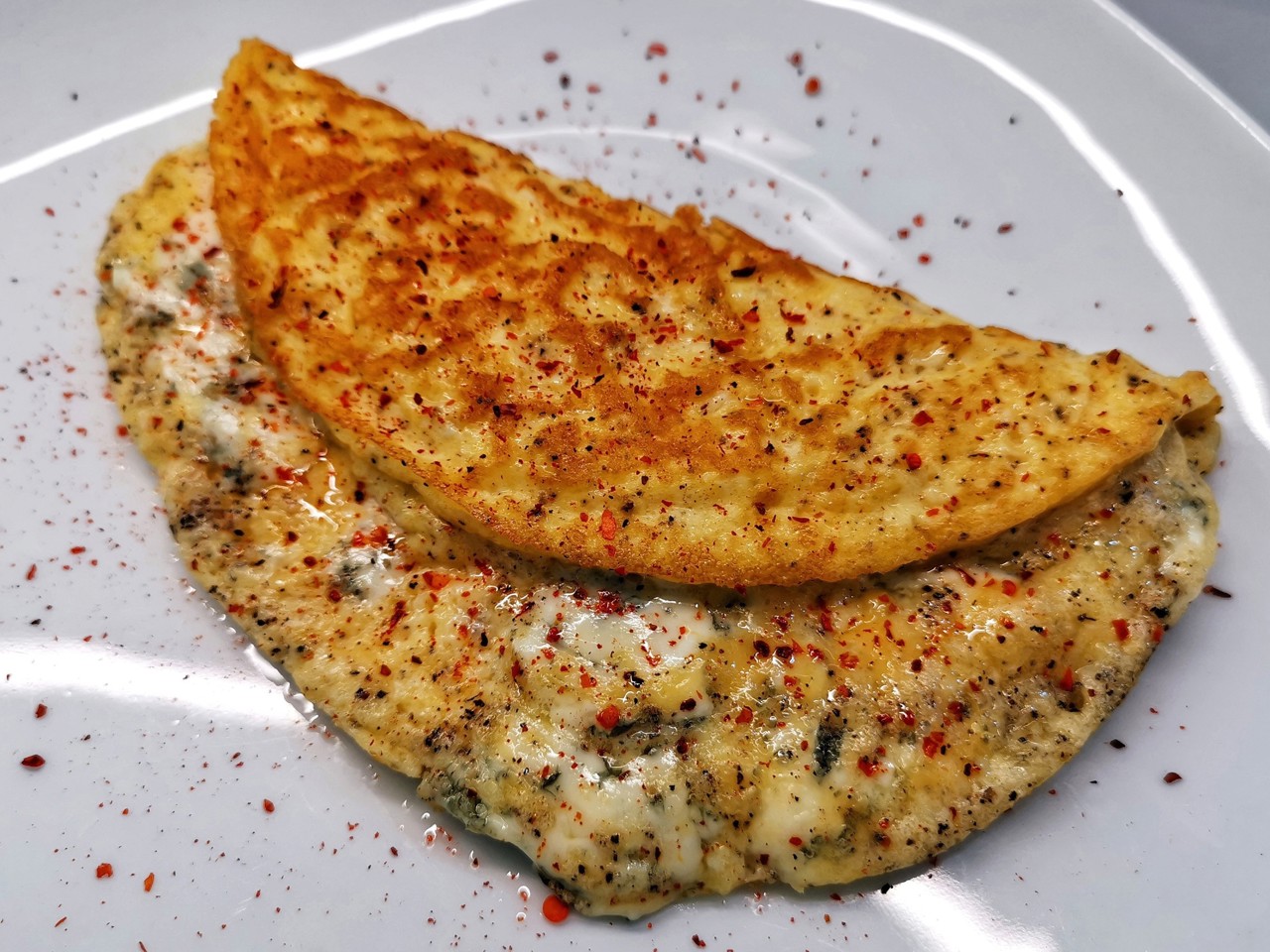 Scrambled Eggs with Dorblu Cheese