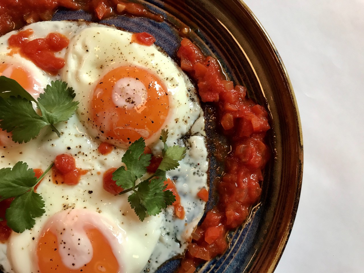 Fried Eggs with Tomato Sauce
