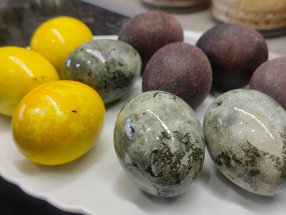 Hibiscus-Dyed Eggs