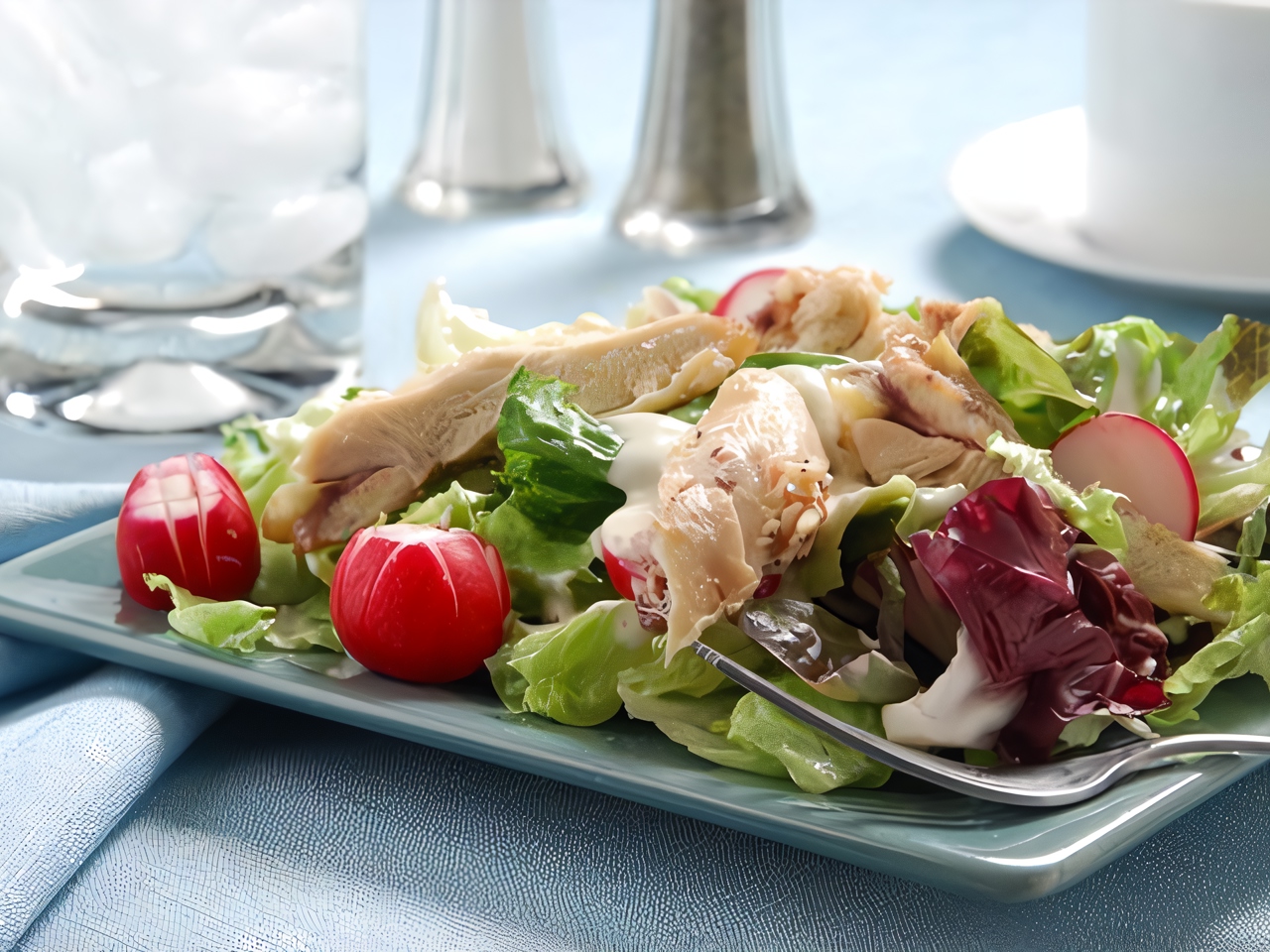 Chicken Appetizer in Lettuce Leaves