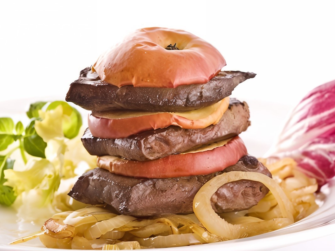 Liver, Apple, and Onion Appetizer