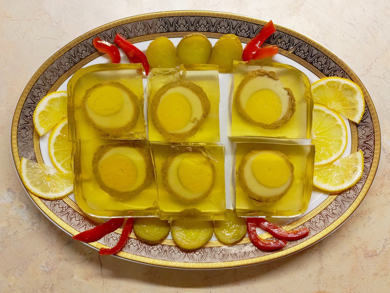 Beef Aspic with Egg