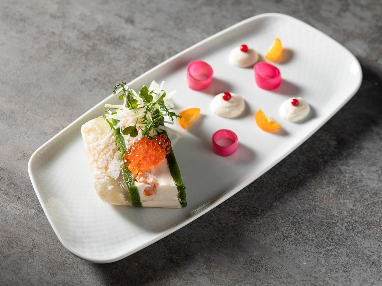 Aspic with Pike Perch and Salmon