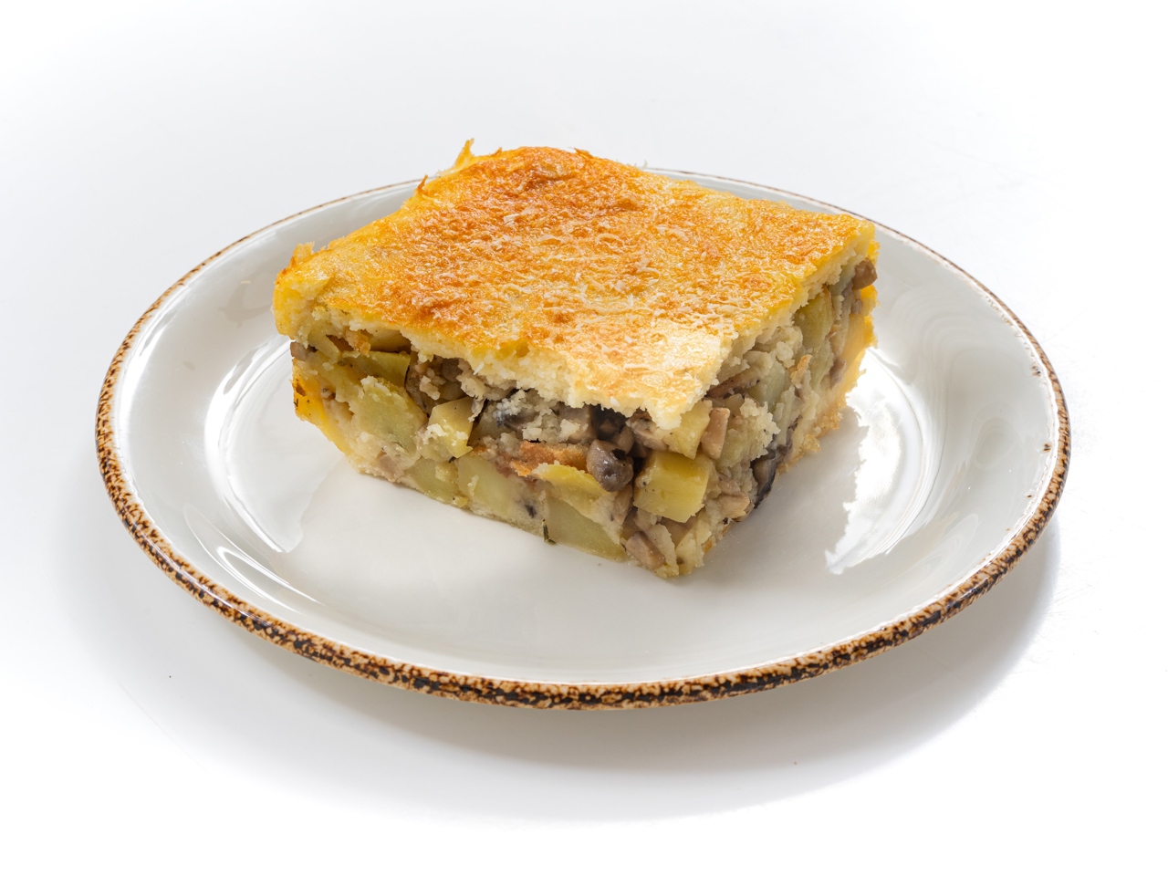 Kefir Pie with Potatoes and Mushrooms