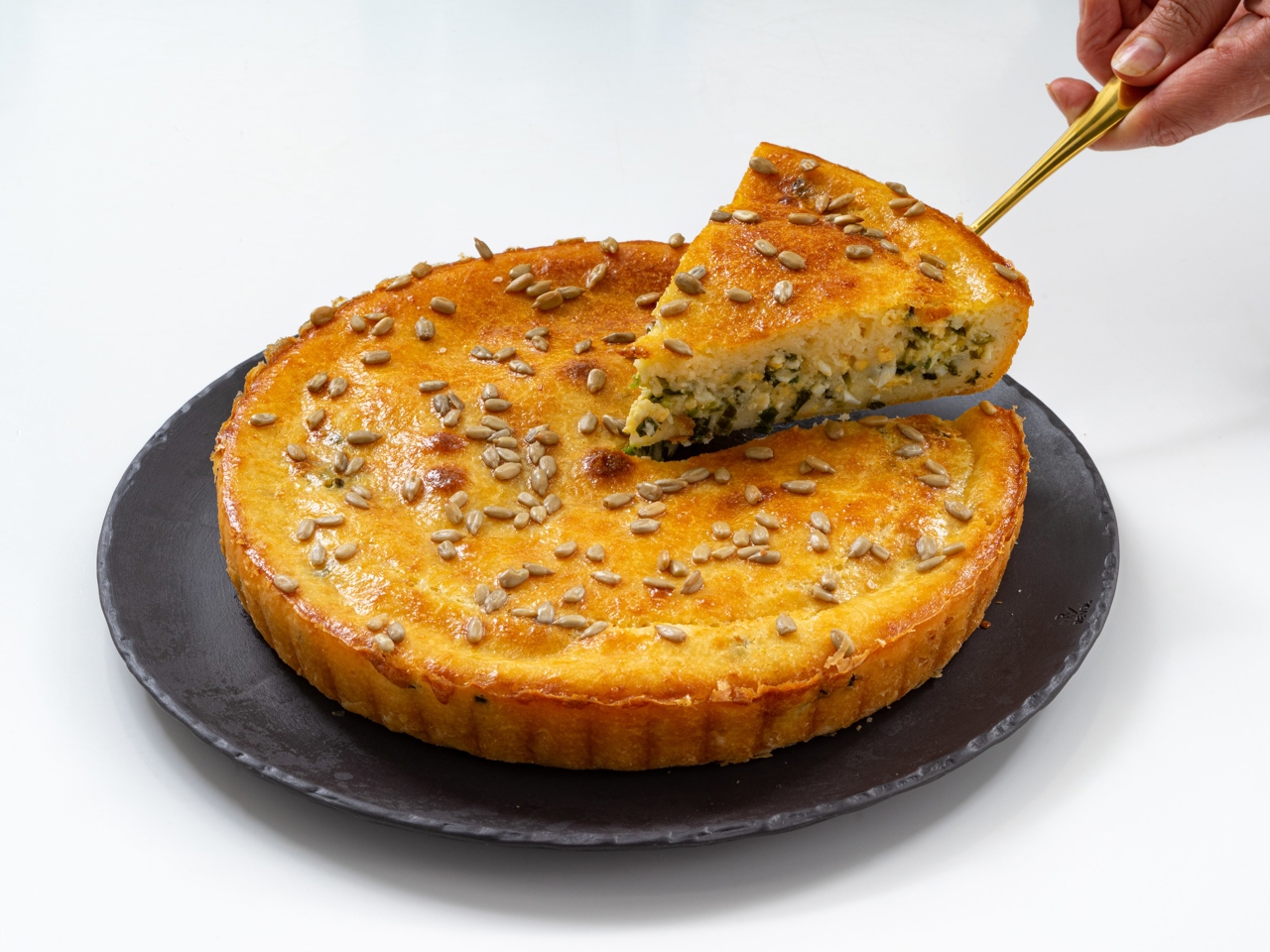 Savory Pie with Eggs and Green Onions