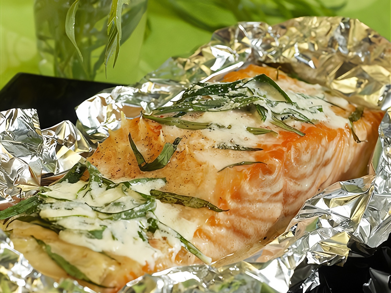 Baked Salmon with Tarragon