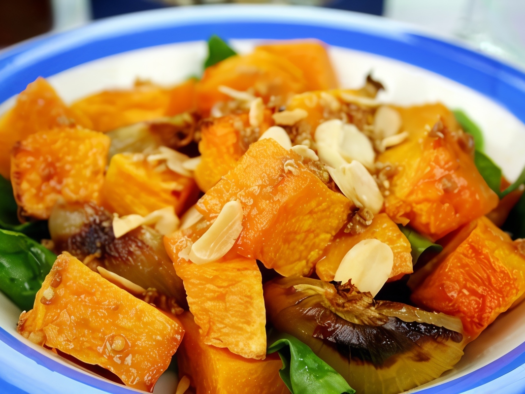Baked Sweet Potato and Acorn Squash with Brown Sugar and Nutmeg