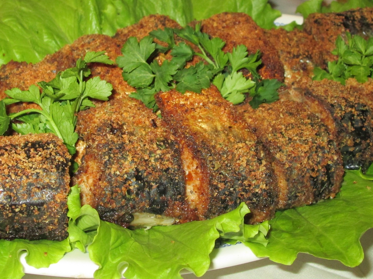 Baked Mackerel in Breadcrumbs