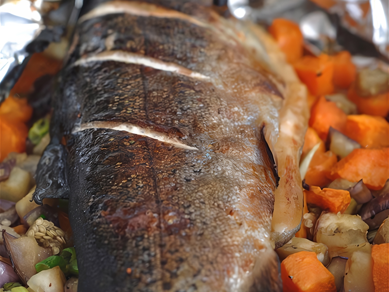 Рыба, запеченная в духовке, пошаговый рецепт на ккал, фото, ингредиенты - Илья Федоров