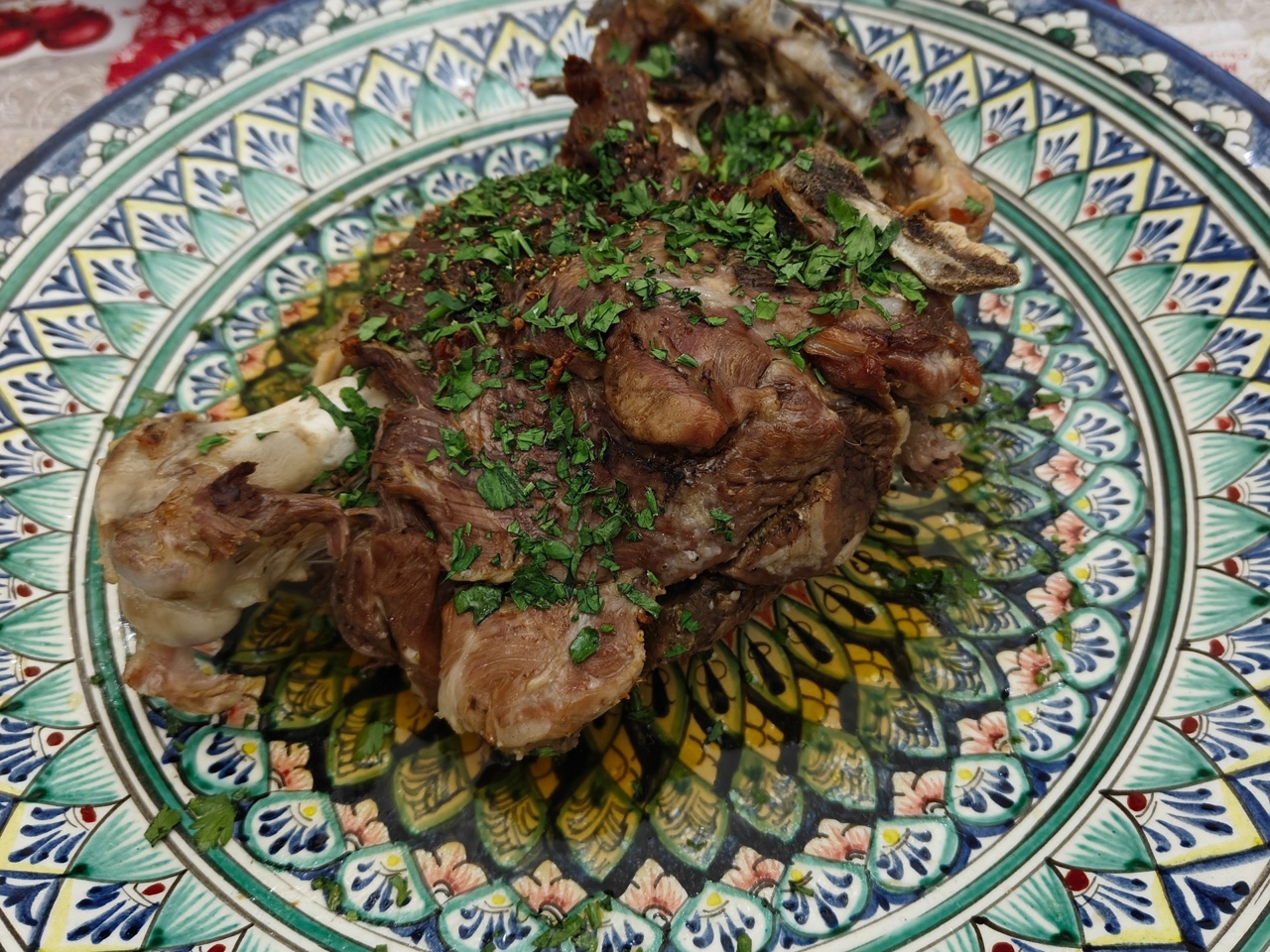 Roasted Leg of Lamb with Garlic