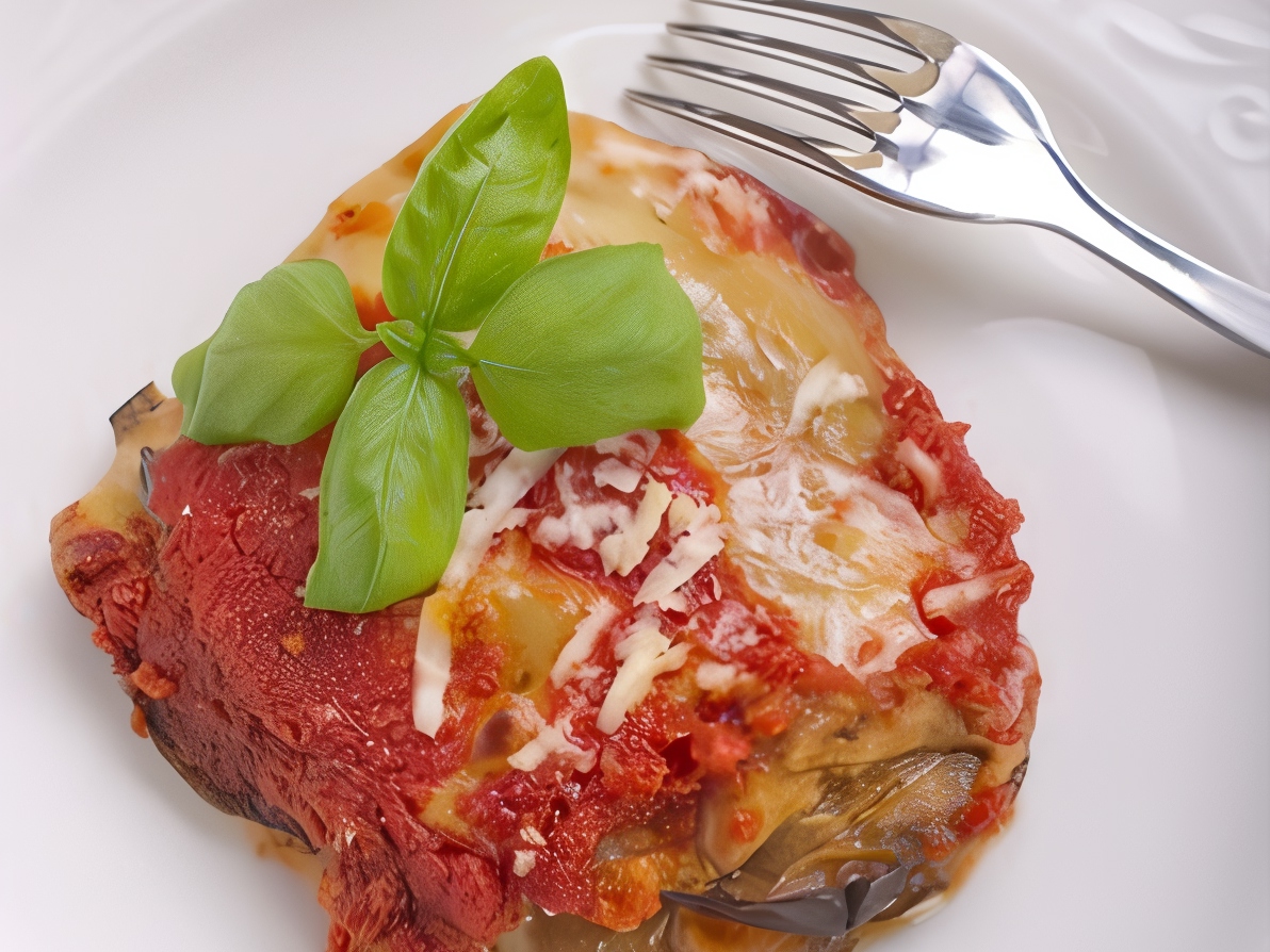 Запеченные баклажаны с соусом маринара под корочкой из пармезана (Melanzane  alla Parmigiana)