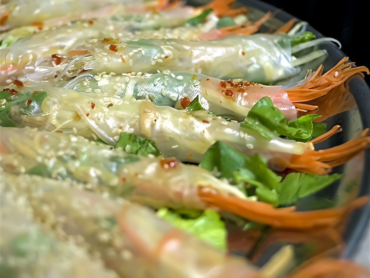 Grilled Shrimp Wrapped in Rice Paper