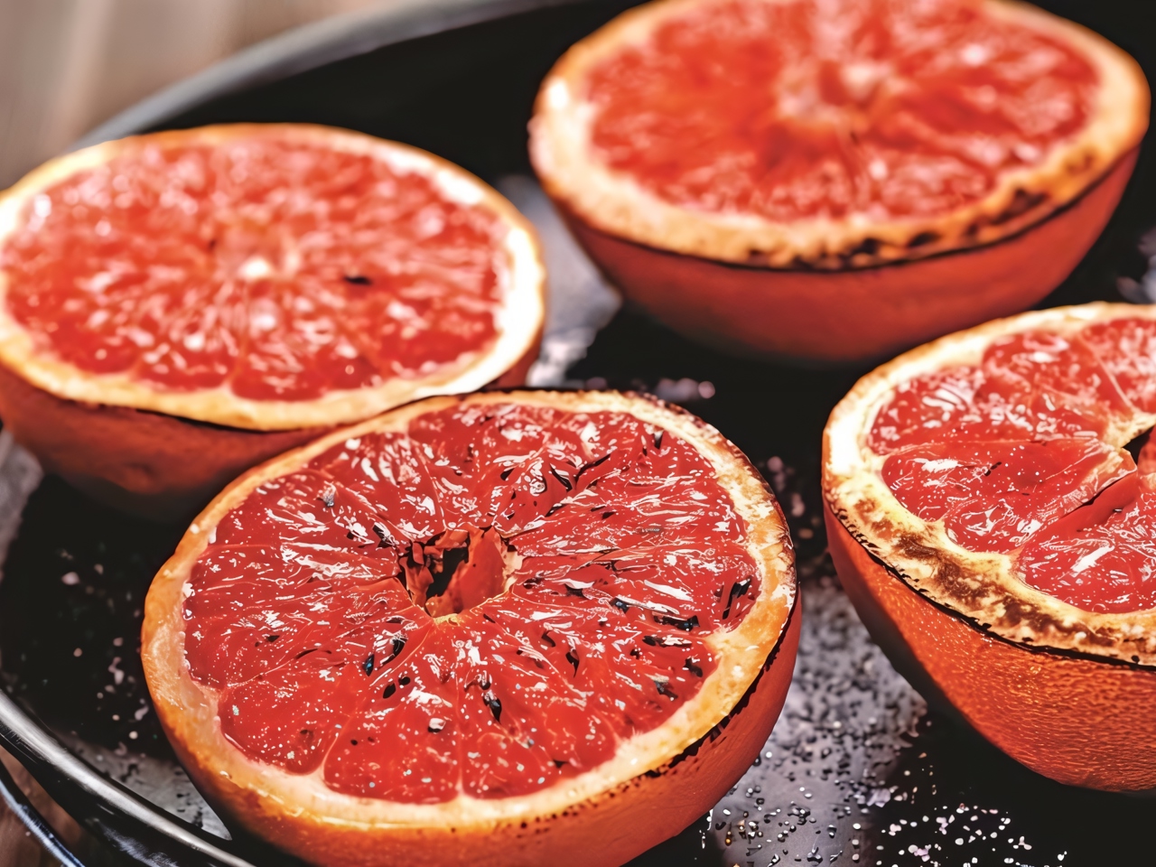 Baked Grapefruit with Cinnamon and Sugar