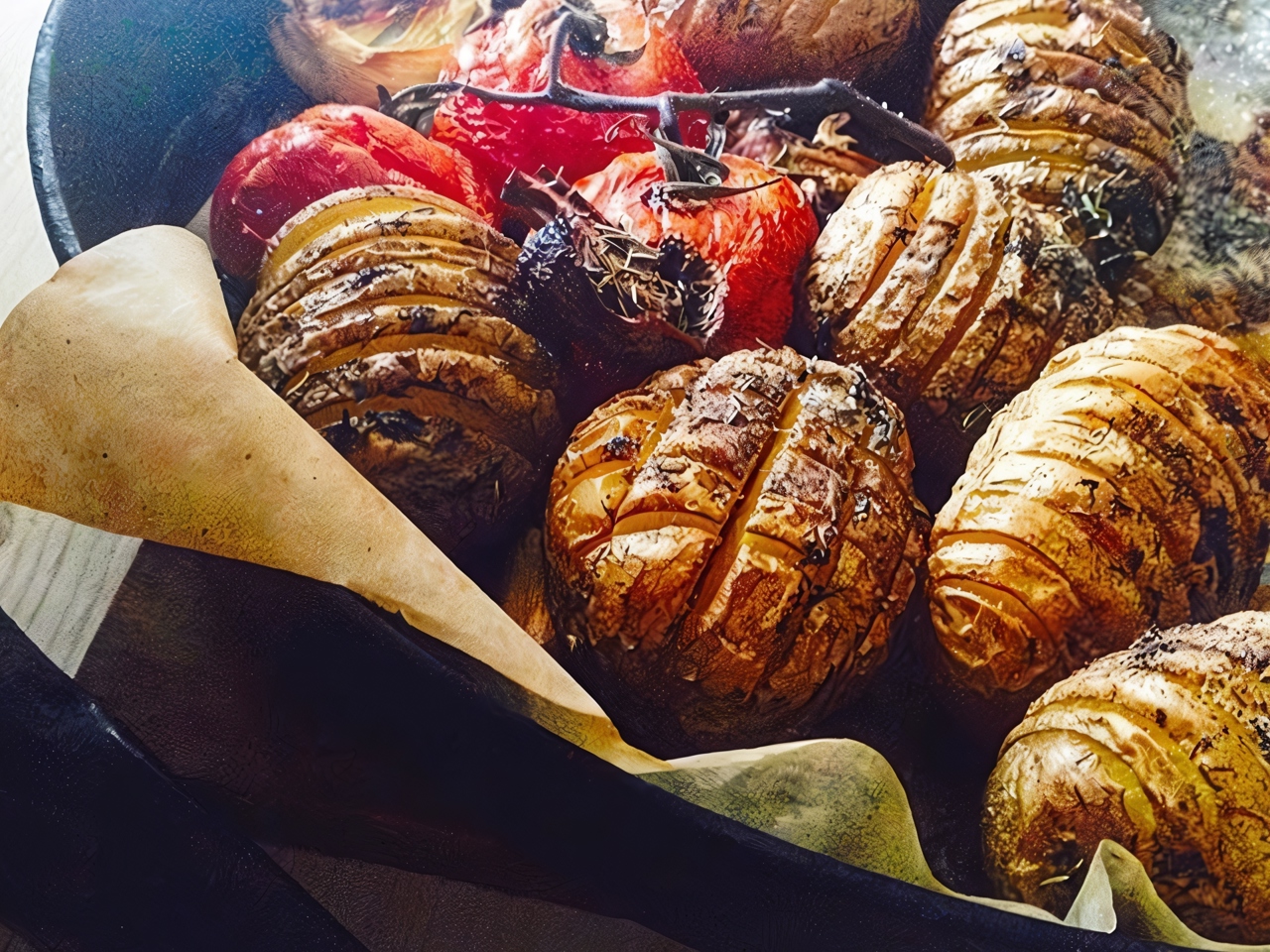 Baked Potatoes in Coarse Salt