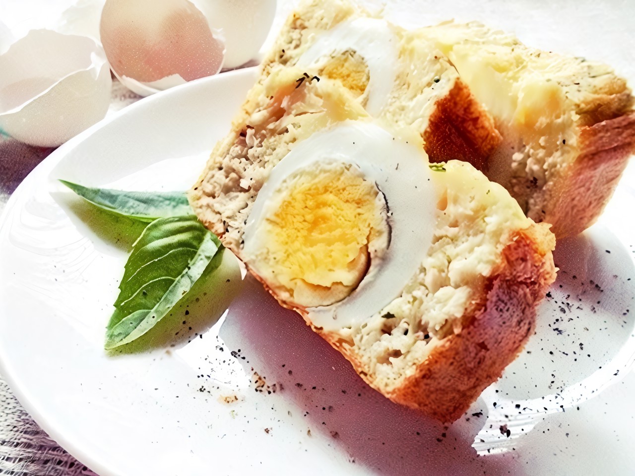 Baked Omelette with Chicken Fillet