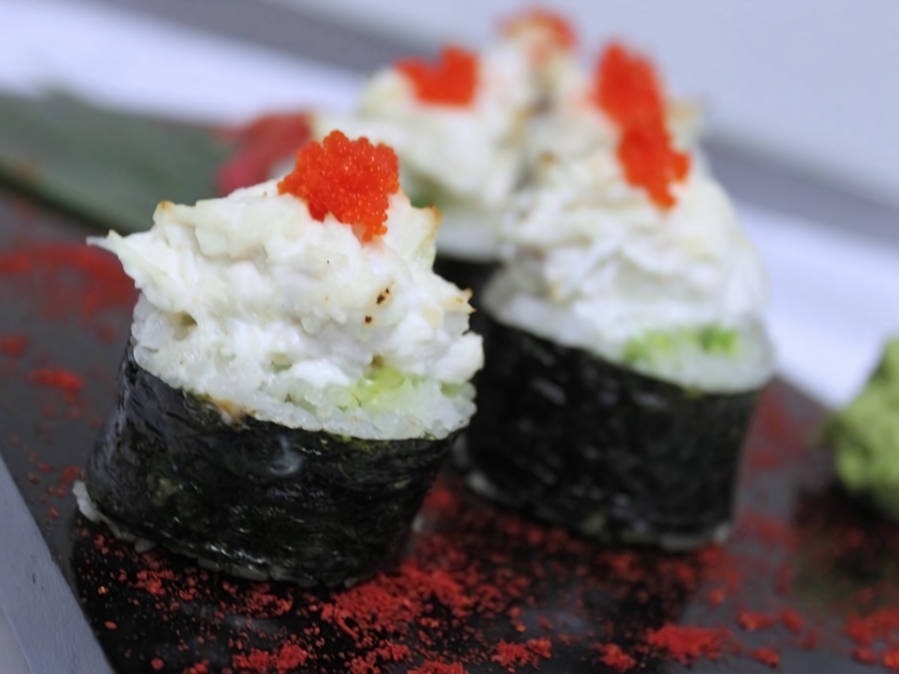 Baked Roll with Crab and Avocado