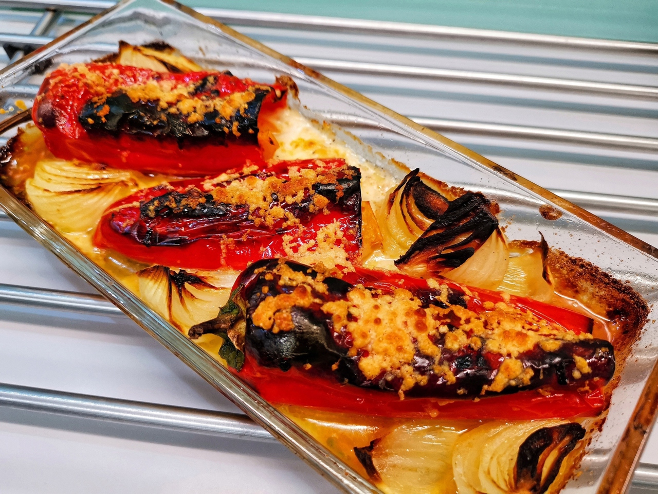 Baked Stuffed Ramiro Peppers