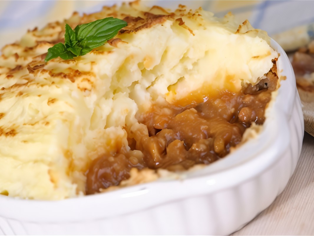 Casserole with Ground Meat and Mashed Potatoes