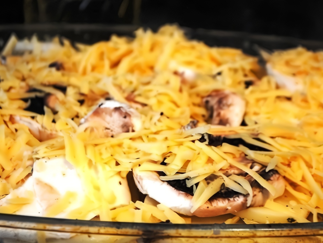 Casserole with Potatoes, Zucchini, and Mushrooms