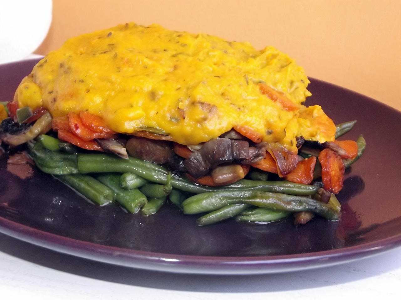 Green Beans with Pumpkin Sauce