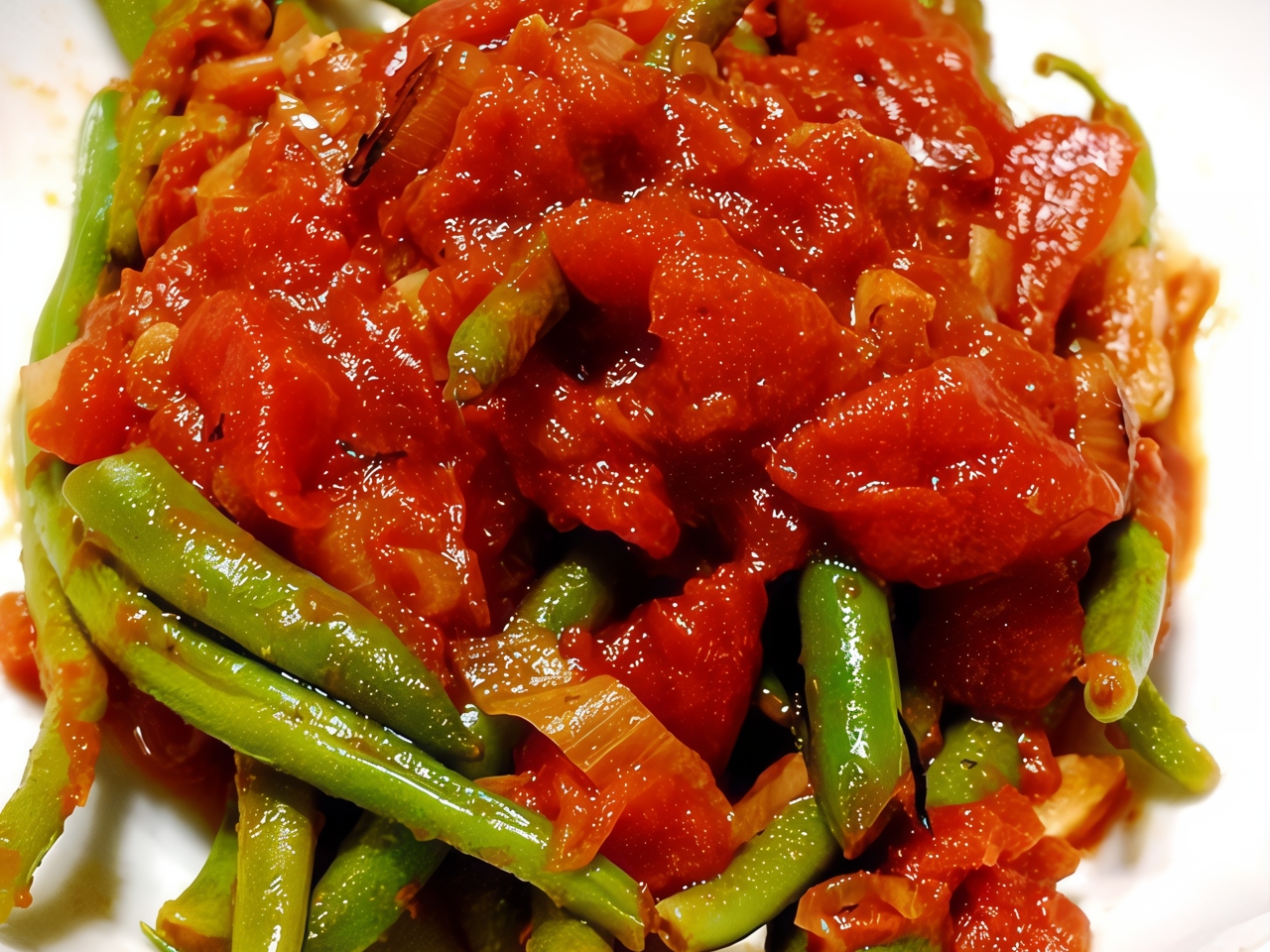 Green Beans with Salsa