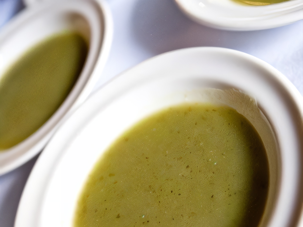 Green Watercress Cream Soup with Olive Oil