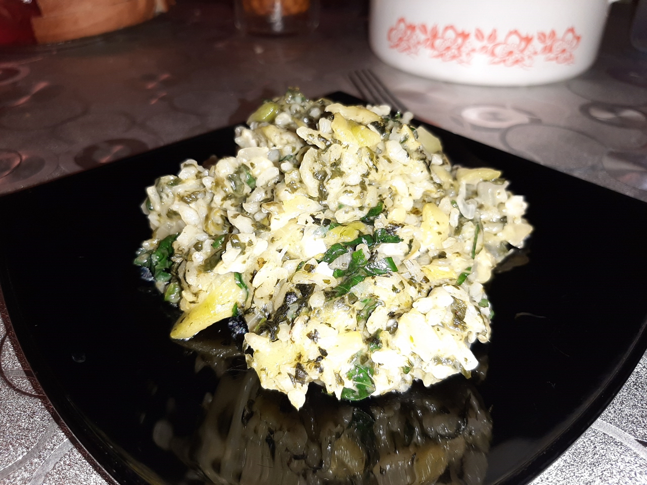 Green Risotto with Zucchini