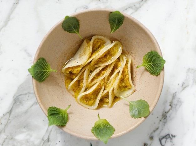 Green Tomatoes with Kohlrabi and Gooseberries