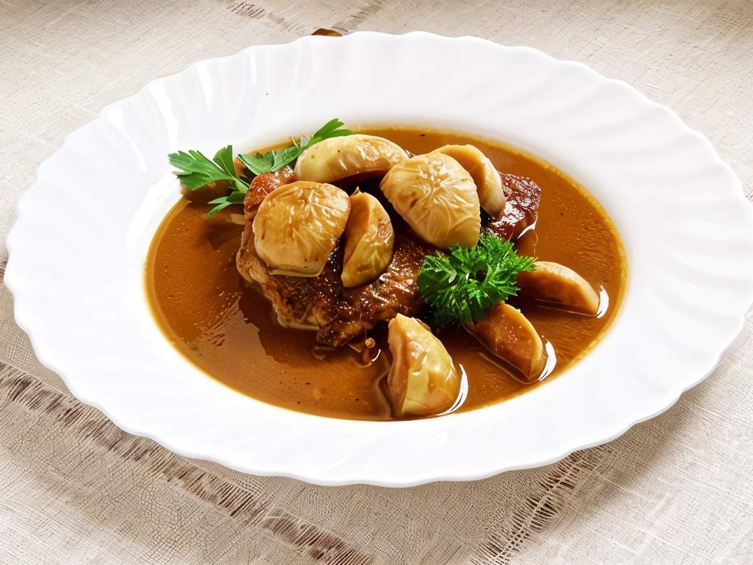 Roasted Turkey with Apples in Maple Sauce