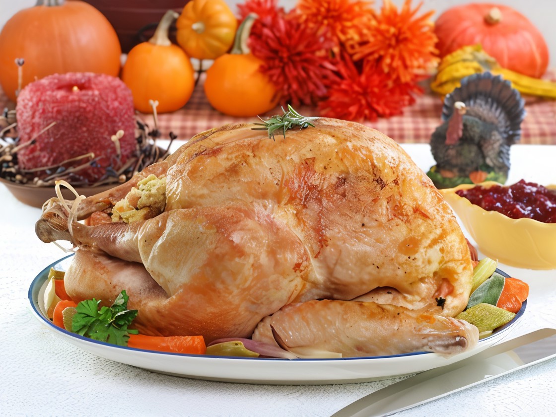 Roasted Turkey with Vegetables in White Wine