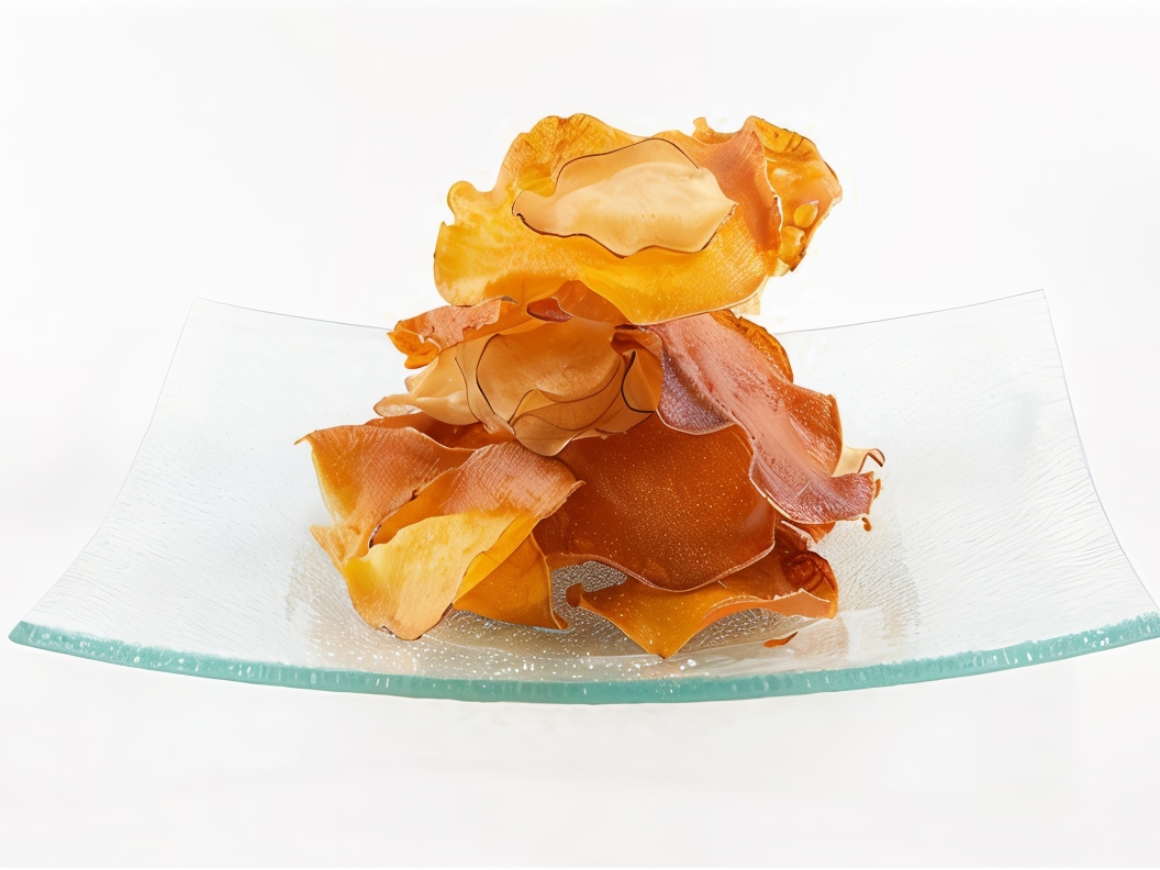 Fried Sweet Potato Rounds in Garlic Oil with Fried Sage