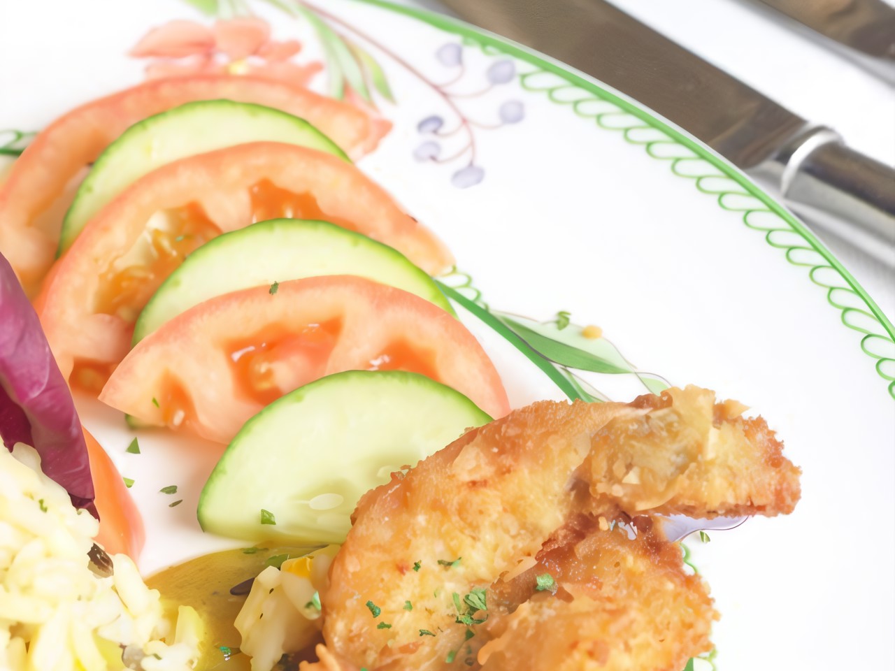 Fried Tomato Slices in Breadcrumbs