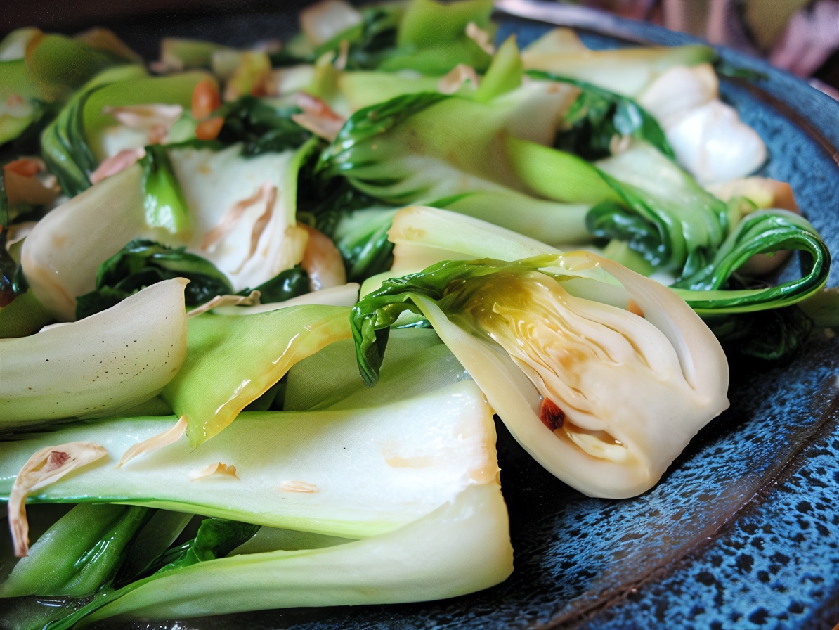 Stir-Fried Pak Choi with Green Onions and Ginger