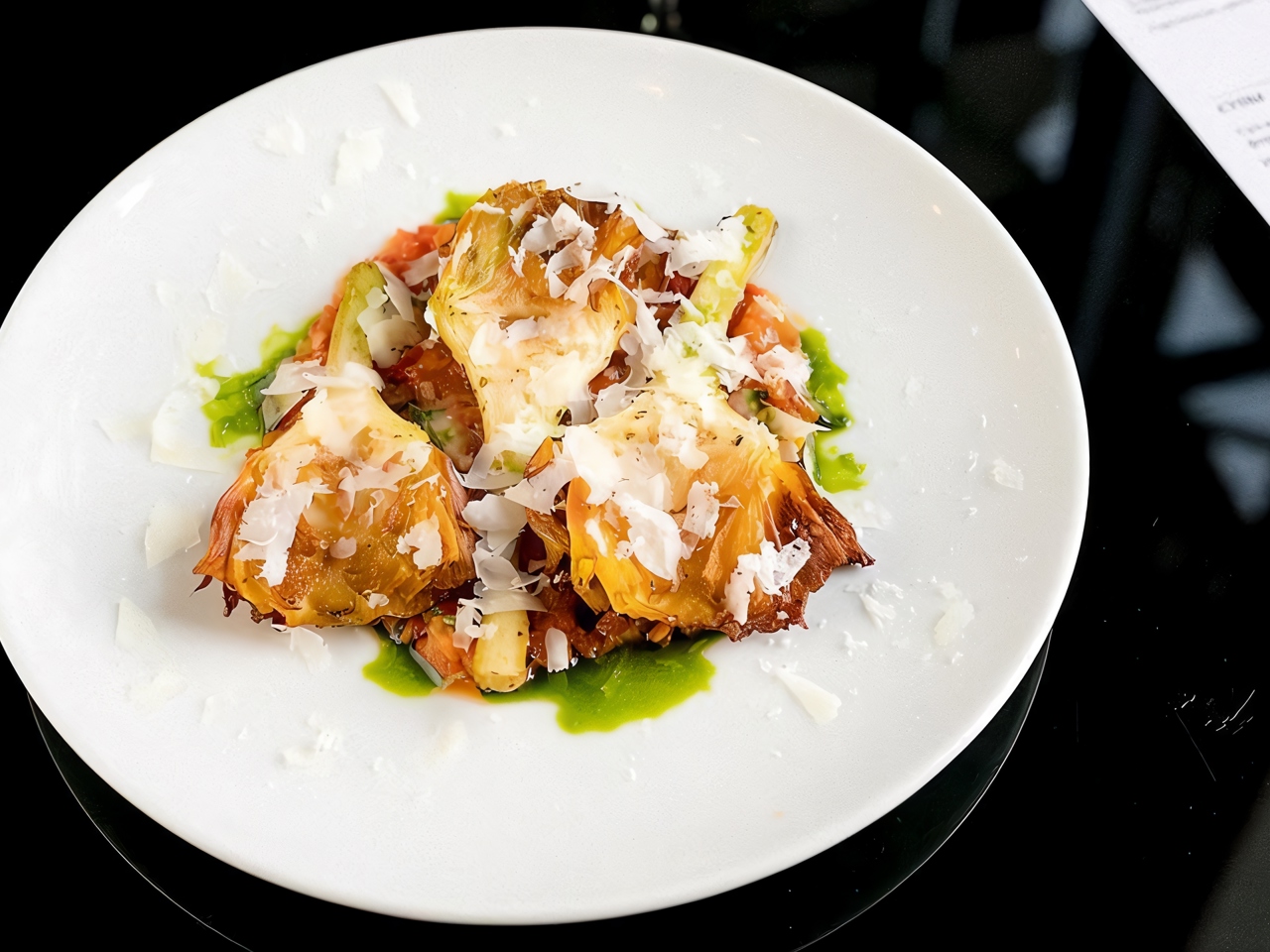 Fried Artichokes with Basil Oil