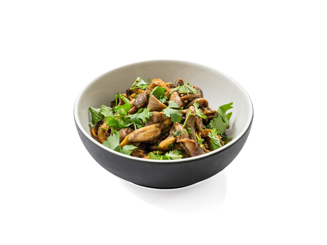 Georgian Style Fried Mushrooms with Cilantro