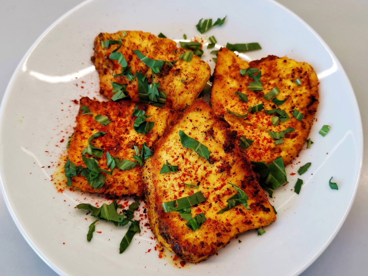 Fried Adyghe Cheese with Curry