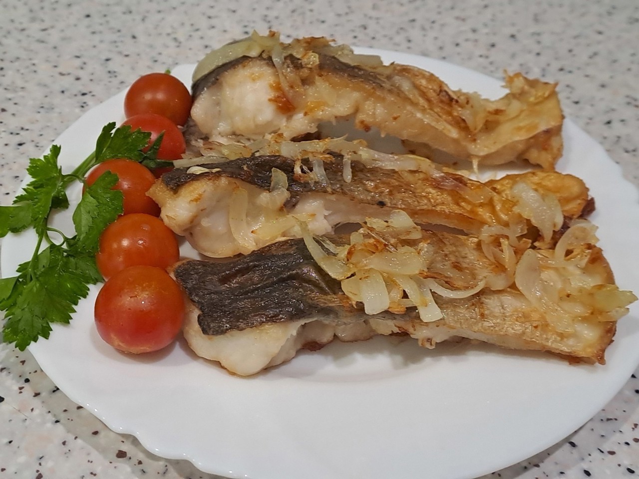 Fried Catfish with Onions