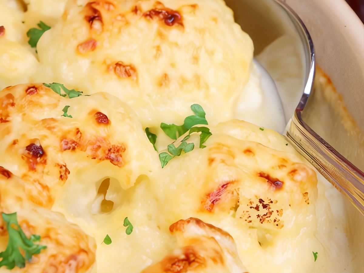 Golden Cauliflower with Garlic and Parmesan