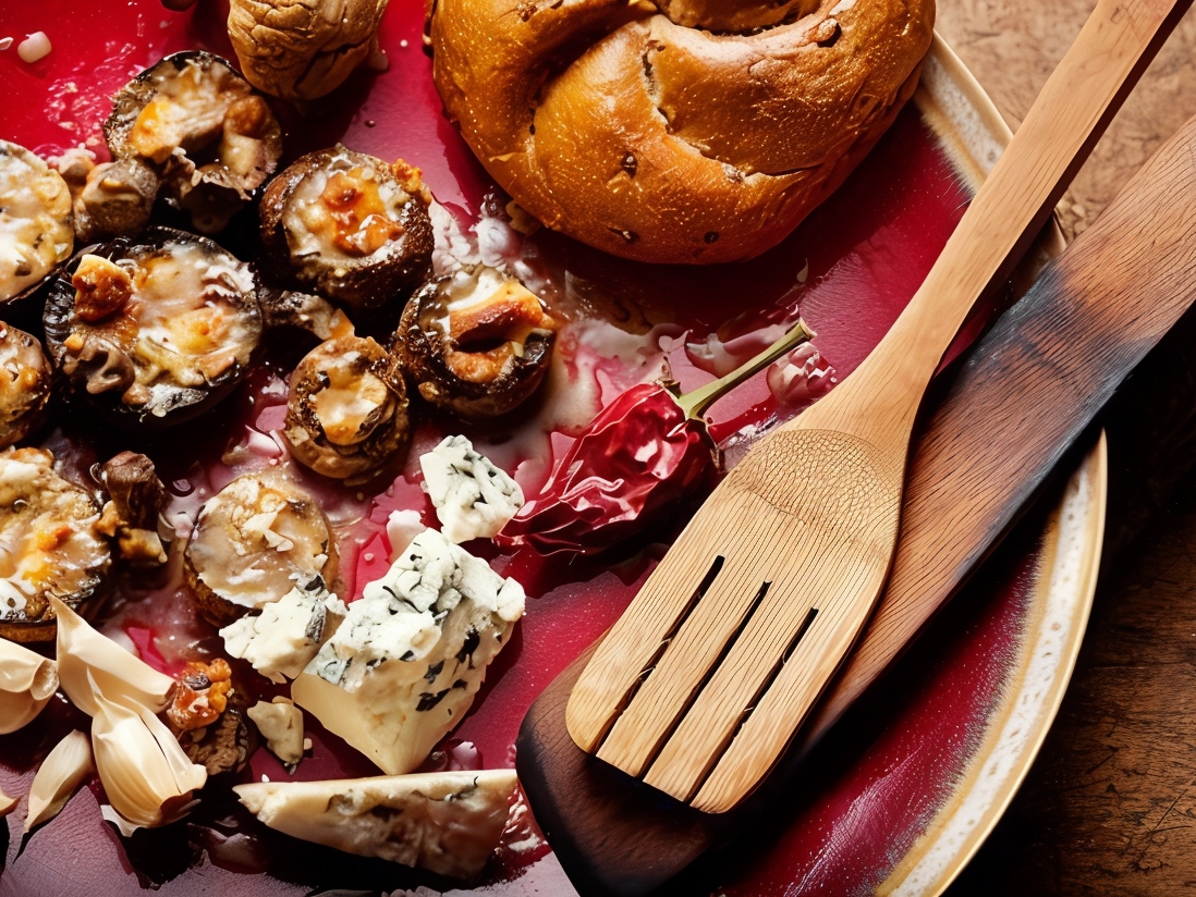 Golden Mushrooms Stuffed with Cheese
