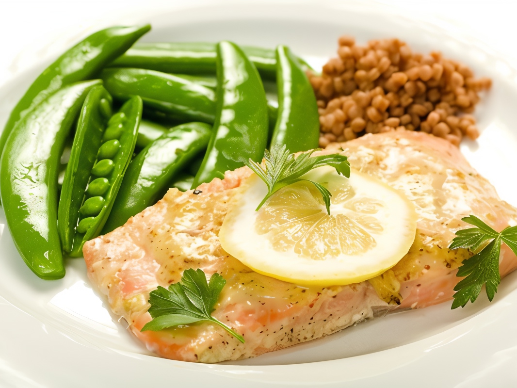 Golden Salmon in Lemon Glaze