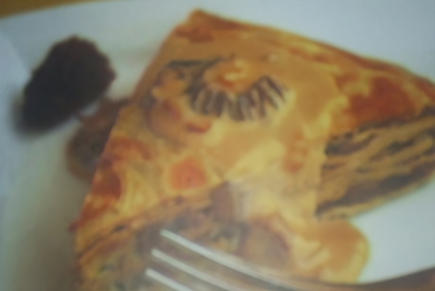Блинчатый пирог с грибами