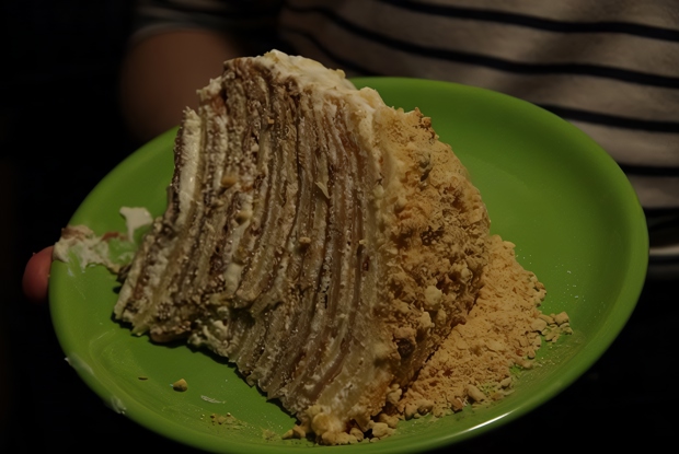 Блинный торт «Зебра»
