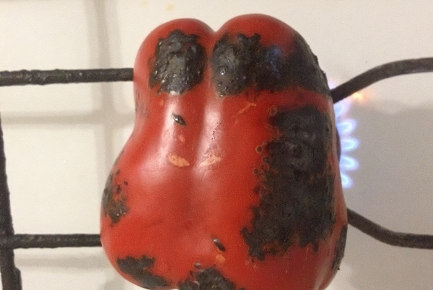 Болгарский перец на огне в домашних условиях